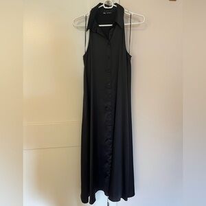Zara Black Button-Down Shift Dress